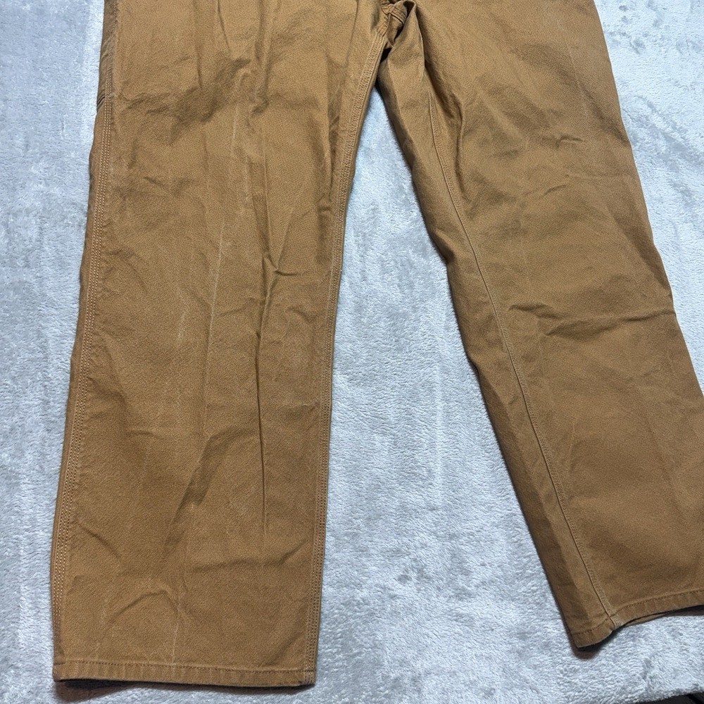 Carhartt Relaxed Fit Work Pants Men's 44X32 Brown Tan Canvas Straight - Picture 5 of 9